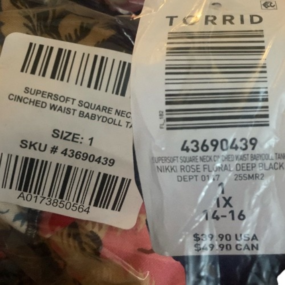 TORRID Super Soft Square Neck Cinched Waist Babydoll Tank NWT Size‎ 1X - Picture 8 of 12